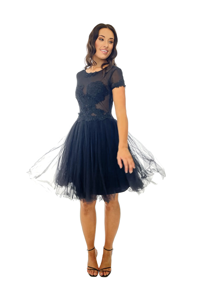 Illusion Black Lace Dress Cocktail Dress Perth Dress Hire