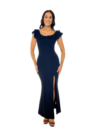 Raja Formal Dress in Black by Elliatt Queen Status Dress Hire Perth